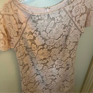 Vince Camuto Blush Pink Lace Dress